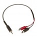 Stereo cable, JACK 3.5 mm to 2 x RCA, 2.5 m